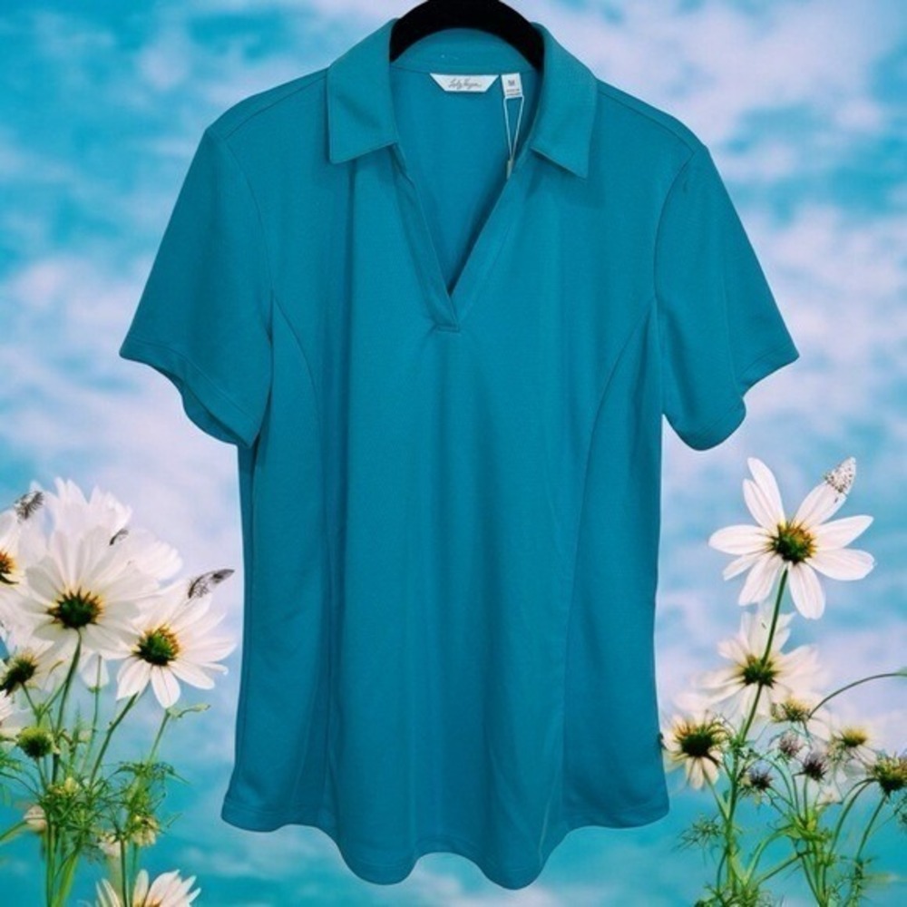 NEW Lady Hagen Bright Blue Lightweight Polo Pickleball Tennis Golf Size M
